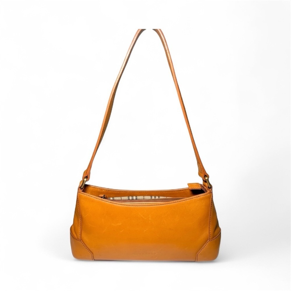 Burberry Vintage Leather Shoulder Bag | Nova Check Lining w/DB | Viral 20K Views - Picture 16 of 17